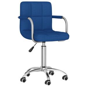 vidaXL B&uuml;rostuhl Drehbar Blau Stoff