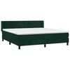vidaXL Boxspringbett mit Matratze Dunkelgr&uuml;n 160x200 cm Samt