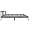 vidaXL Massivholzbett Grau 160x200 cm