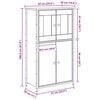 vidaXL Highboard Artisan-Eiche 62 x 32 x 106,5 cm Holzwerkstoff