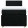 vidaXL Boxspringbett mit Matratze Schwarz 90x190 cm Stoff