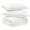 vidaXL Bettw&auml;sche-Set mit Kissen Wei&szlig; 260 x 240 cm Polyester, Bambus