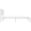 vidaXL Bettgestell mit Kopfteil Metall Wei&szlig; 140x200 cm