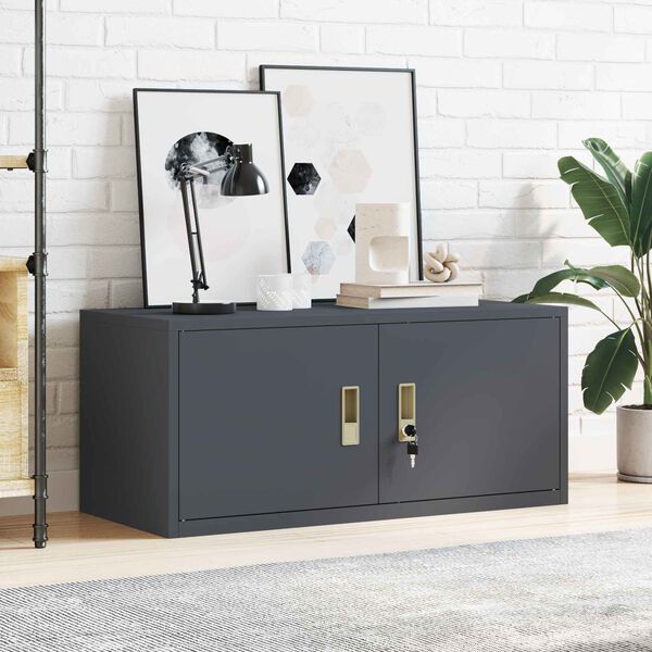 vidaXL Aufbewahrungsschrank Anthrazit 90 x 40 x 40 cm Stahl