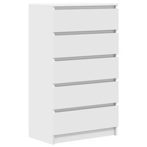 vidaXL Schubladenschrank Wei&szlig; 60x36x103 cm Holzwerkstoff