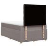 vidaXL Boxspringbett mit Matratze Taupe 120x200 cm Stoff