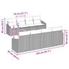 vidaXL Gartensofa-set mit Kissen 9 pcs Beige Poly-Rattan