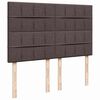 vidaXL Boxspringbett mit Matratze Dunkelbraun 140x190 cm Stoff