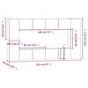 vidaXL 8-tlg. TV-Schrank-Set Schwarz Holzwerkstoff