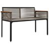vidaXL Bank Outdoor Grau und Dunkelgrau 117 x 54 x 74,5 cm Poly-Rattan