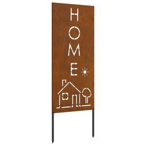 vidaXL Garten Sichtschutz-Leinwand Rostig 50 x 140 cm Wetterfeststahl