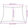 vidaXL Sonnensegel 160 g/m&sup2; Braun 4/5x3 m HDPE