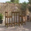 vidaXL 3-tlg. Bar-Set Honigbraun Massivholz Kiefer