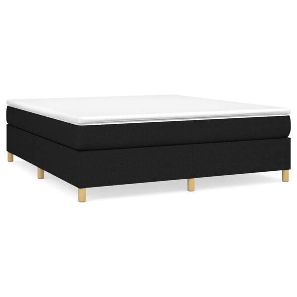 vidaXL Boxspringbettgestell Schwarz 180x200 cm Stoff