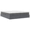 vidaXL Aufbewahrungsbett mit Matratze Dunkelgrau 200 x 200 cm Samt