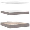 vidaXL Ottoman-Bett mit Matratze & LEDs Taupe 180x200 cm Stoff