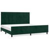 vidaXL Bettgestell ohne Matratze Dunkelgr&uuml;n 200x200 cm Samt