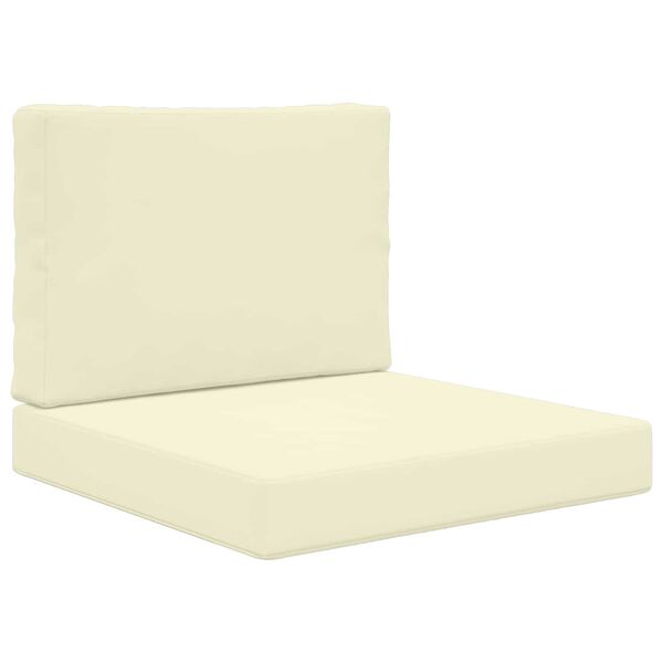 vidaXL Sofakissen f&uuml;r drau&szlig;en 2 pcs Creme Polyester