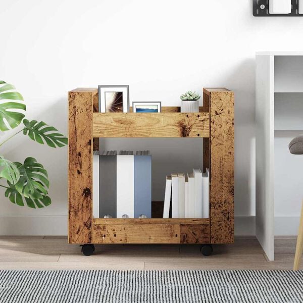 vidaXL Schreibtischwagen Altholz 60 x 45 x 60 cm Holzwerkstoff
