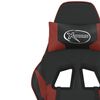 vidaXL Gaming-Stuhl mit Massage & Fu&szlig;st&uuml;tze Schwarz Weinrot Kunstleder
