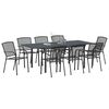 vidaXL Garten Essgruppe 9 pcs Anthrazit Stahl