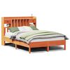 vidaXL Massivholzbett mit Regal ohne Matratze Wachsbraun 160x200 cm