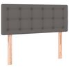 vidaXL Boxspringbett mit Matratze Grau 120x200 cm Kunstleder