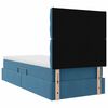 vidaXL Bett mit Stauraum und LED mit LED Dunkelblau 100 x 200 cm Samt