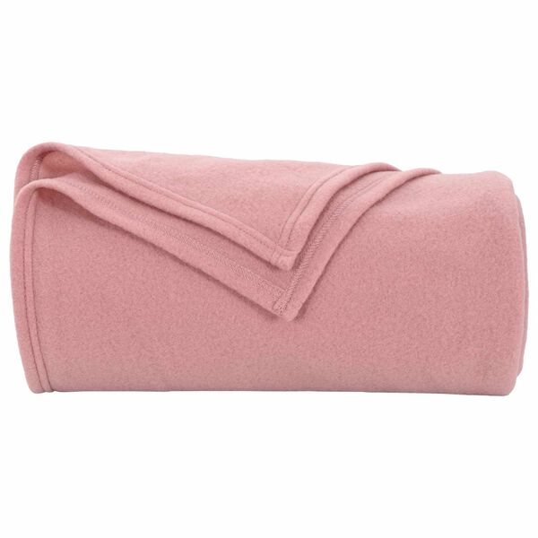 vidaXL &Uuml;berwurfdecke Rosa 240 x 220 cm Fleece