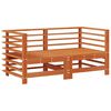 vidaXL Gartenecksofa Massives Kiefernholz Wachsbraun