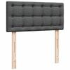 vidaXL Ottoman-Bett mit Matratze & LEDs Dunkelgrau 90x190 cm Stoff