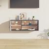 vidaXL Wandschrank Grau 80x30x30 cm Massivholz Kiefer