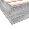 vidaXL Bettgestell Grau Sonoma 140x200 cm Holzwerkstoff
