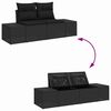 vidaXL Gartensofa-set mit Kissen 9 pcs Schwarz Polyrattan