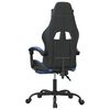 vidaXL Gaming-Stuhl mit Fu&szlig;st&uuml;tze Drehbar Schwarz & Blau Kunstleder