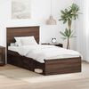 vidaXL Bettrahmen Braun Eichen-Optik 75 x 190 cm Holzwerkstoff