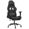 vidaXL Gaming-Stuhl mit Massage & Fu&szlig;st&uuml;tze Schwarz Kunstleder