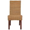 vidaXL Esszimmerst&uuml;hle 4 Stk. Braun Natur Rattan
