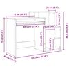 vidaXL Schreibtisch Altholz 120,5 x 44 x 88,5 cm Holzwerkstoff