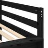 vidaXL Kinderhochbett mit Turm Wei&szlig; & Schwarz 80x200 cm Kiefernholz