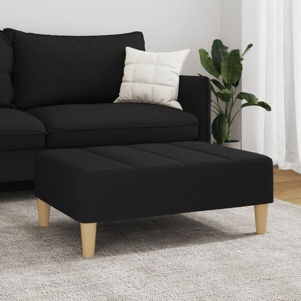 vidaXL Fußhocker Schwarz 77x55x31 cm Stoff