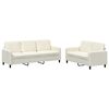 vidaXL 2-tlg. Sofagarnitur Creme Samt