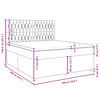 vidaXL Boxspringbett mit Matratze Creme 180x200 cm Stoff