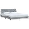 vidaXL Bettgestell ohne Matratze Hellgrau 180x200 cm Stoff