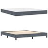vidaXL Boxspringbett mit Matratze Dunkelgrau 180 x 210 cm Stoff