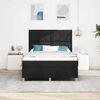 vidaXL LED Boxspringbett mit Matratze Schwarz 140 x 200 cm Stoff