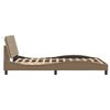 vidaXL Bettgestell mit LED ohne Matratze "Zadar" Cappuccino-Braun 140x190 cm