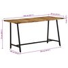 vidaXL Esstisch 140x70x75 cm Massivholz Mango