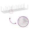 vidaXL Garten-Esszimmergarnitur mit Kissen mit Kissen 17 pcs Wei&szlig; PP