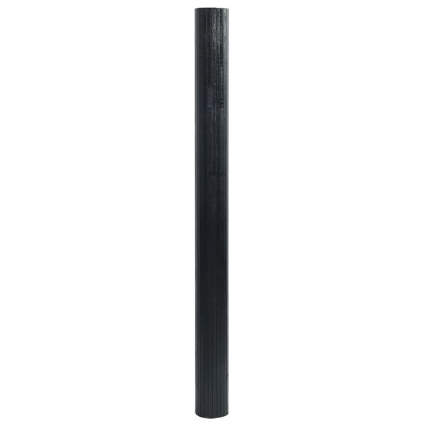 vidaXL Teppich Rechteckig Schwarz 60x400 cm Bambus